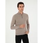 Cacharel Erkek Vizon Regular Fit Basic Kazak 50296487-VR052