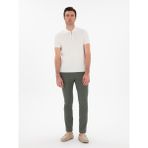 Cacharel Erkek Yeşil Slim Fit Dokulu Pamuk Karışımlı Kanvas Pantolon 50300913-VR054 - 32 - 33