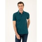 Cacharel Erkek Zümrüt Slim Fit Polo Yaka Merserize T-Shirt 50284769-VR055 - 2XL