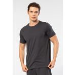 Cacharel Kısa Kollu, O Yaka Slim Fit Basic Erkek T-shirt Antrasit