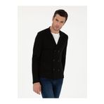 Cacharel Siyah Slim Fit Yün Karışımlı Kruvaze Triko Hırka 50296283-VR046