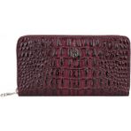 Cachée Concept Günlük Kullanım İçin Hem Şık Hem Pratik, Bozuk Para Bölmeli, Hakiki Deri, Unisex, Fermuarlı Cüzdan Glory Bordo