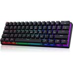 CACKBIRD Taşınabilir% 60 Mekanik Oyun Klavyesi, Mavi Anahtarlı Kablolu Klavye, LED Özelleştirme Arkadan Aydınlatmalı, PC/Mac/Xbox için 61 Tuşlu Ultra Kompakt Mini Ofis Klavyesi, Gezide Taşıması