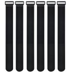 Cacturism tarafından 2 x 36 İnç Kanca ve Halka Kablo Bağı, 6 Paket Ağır Hizmet Ayarlanabilir Bağlama Yapışkan Cinch Kayışı Plastik D halka Tokalı, Çok Amaçlı Yeniden Kullanılabilir Kordon Düzenleyici