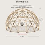 Cactus Dome Jeodezik Kubbe - Geodesic Dome 5,2m Opuntia Ahşap Strüktür ve Bağlantı Parçası Seti - 5,2M ÇAP