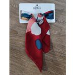 Cadde Dükkanı Beray 70*70 cm Desenli Saten Fular Kırmızı Desenli