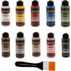 Cadence Akrilik Boya 120 ml 10'lu Set + Fırça Sağlığa Zararsız Renkler ile Sanatsal Malzeme