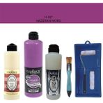 Cadence Banyo Mutfak - Multi H - 107 Hazeran Moru 500 ml Parlak Yüzey Ast 250 ml Taş Vernik Mat 250 ml Saten Rulo Set