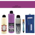 Cadence Banyo Mutfak - Multi H - 107 Hazeran Moru 500 ml Parlak Yüzey Astarı 250 ml Taş Vernik 250 ml Saten Rulo Set
