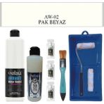 Cadence Boya Fayans Tezgah B-Ambiente Islak Zemin Aw-02 Pakbeyaz 500ML Katalizör 30GR Mat Taş Vernik 250 Saten Rulo Set - Pak Beyaz