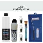 Cadence Boya Fayans Tezgah B-Ambiente Islak Zemin Aw-03 Esk.beyaz 500ML Katalizör 30GR Taş Vernik 250 Saten Rulo Set