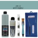 Cadence Boya Fayans Tezgah B-Ambiente Islak Zemin Aw-12 Küfyeşil 500ML Katalizör 30GR Taş Vernik 250 Saten Rulo Set - Küf Yeşili