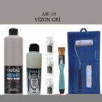 Cadence Boya Fayans Tezgah B-Ambiente Islak Zemin Aw-19 Vizongri 500ML Katalizör 30GR Mat Taş Vernik 250 Saten Rulo Set - Vizon Gri