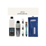 Cadence Fayans Tezgah B.-Ambiente Islak Zemin Aw-04 Antik Beyaz 500Ml Katalizör 30Gr Taş Vernik 250 Rulo Set Antik Beyaz Tek Ebat
