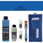 Cadence Fayans Tezgah B - Ambiente Islak Zemin Aw - 09 Gece Mavi 250 ml Katalizör 20 gr Taş Vernik Mat 120 Saten Rulo Set