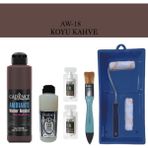 Cadence Fayans Tezgah B - Ambiente Islak Zemin Aw - 18 Koyu Kahve 250 ml Katalizör 20 gr Taş Vernik Mat 120 Saten Rulo Set