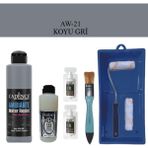 Cadence Fayans Tezgah B - Ambiente Islak Zemin Aw - 21 Koyu gr i 250 ml Katalizör 20 gr Taş Vernik Mat 120 Saten Rulo Set