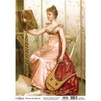 Cadence Kadın Zarafeti Koleksiyonu EW02 30x42 cm Pirinç Dekupaj Kağıdı
