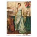 Cadence Kadın Zarafeti Koleksiyonu EW04 30x42 cm Pirinç Dekupaj Kağıdı