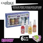 Cadence Kooky Metalik Sprey 50 ml 6'lı Kumaş Boyası