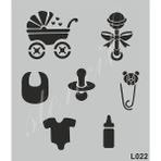 Cadence L022 21x25 cm Siyah Stencil Boyama Şablonu