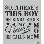 Cadence L063 21x25 cm Siyah Stencil Boyama Şablonu