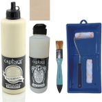Cadence Mobilya Boyası - Multisurface H - 006 Dantel 500 ml Ultimate Vernik Parlak 250 ml Saten Rulo Set