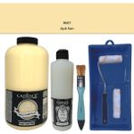 Cadence Mobilya Boyası - Multisurface H - 007 Açık Sarı 2lt Ultimate Parlak Vernik 500 ml Saten Rulo Set