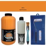 Cadence Mobilya Boyası - Multisurface H - 011 Açık Turuncu 2lt Ultimate Parlak Vernik 500 ml Saten Rulo Set