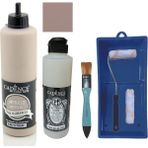 Cadence Mobilya Boyası - Multisurface H - 021 S Yulaf 500 ml Ultimate Vernik Parlak 250 ml Saten Rulo Set
