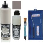 Cadence Mobilya Boyası - Multisurface H - 022 M Kahve 500 ml Ultimate Vernik Parlak 250 ml Saten Rulo Set