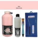 Cadence Mobilya Boyası - Multisurface H - 024 Bebek Pembe 2lt Ultimate Parlak Vernik 500 ml Saten Rulo Set