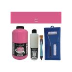 Cadence Mobilya Boyası - Multisurface H - 025 Fuşya 2lt Ultimate Parlak Vernik 500 ml Saten Rulo Set