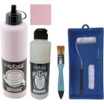 Cadence Mobilya Boyası - Multisurface H - 026 Kaktus Çiçeği 500 ml Ultimate Vernik Parlak 250 ml Saten Rulo Set