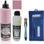 Cadence Mobilya Boyası - Multisurface H - 027 Sedona 500 ml Ultimate Vernik Parlak 250 ml Saten Rulo Set