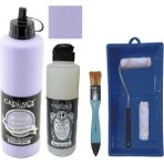 Cadence Mobilya Boyası - Multisurface H - 032 Açık Leylak 500 ml Ultimate Vernik Parlak 250 ml Saten Rulo Set