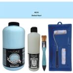 Cadence Mobilya Boyası - Multisurface H - 035 Bebek Mavi 2lt Ultimate Parlak Vernik 500 ml Saten Rulo Set