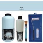 Cadence Mobilya Boyası - Multisurface H - 036 M mavi 2000 ml Ultimate Vernik Mat 500 ml Saten Rulo Set