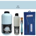 Cadence Mobilya Boyası - Multisurface H - 036 M mavi 2lt Ultimate Parlak Vernik 500 ml Saten Rulo Set