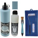 Cadence Mobilya Boyası - Multisurface H - 042 Napolyon Mavi 500 ml + Ultimate Vernik Mat 250 ml + Saten Rulo Set