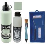 Cadence Mobilya Boyası - Multisurface H - 047 Açık Adaçayı 500 ml Ultimate Vernik Parlak 250 ml Saten Rulo Set
