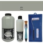 Cadence Mobilya Boyası - Multisurface H - 050 Yosun 2lt Ultimate Parlak Vernik 500 ml Saten Rulo Set