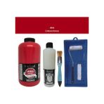 Cadence Mobilya Boyası - Multisurface H - 053 Crımson Kırmızı 2lt Ultimate Parlak Vernik 500 ml Saten Rulo Set
