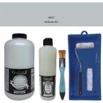 Cadence Mobilya Boyası - Multisurface H - 057 Arduvaz gr i 2lt Ultimate Parlak Vernik 500 ml Saten Rulo Set