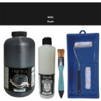 Cadence Mobilya Boyası - Multisurface H - 060 Siyah 2000 ml Ultimate Vernik Mat 500 ml Saten Rulo Set