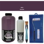 Cadence Mobilya Boyası - Multisurface H - 064 Mürdüm 2000 ml Ultimate Vernik Mat 500 ml Saten Rulo Set
