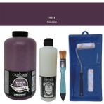 Cadence Mobilya Boyası - Multisurface H - 064 Mürdüm 2lt Ultimate Parlak Vernik 500 ml Saten Rulo Set