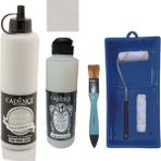 Cadence Mobilya Boyası - Multisurface H - 067 Doğal Hazır 500 ml Ultimate Vernik Parlak 250 ml Saten Rulo Set
