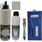 Cadence Mobilya Boyası - Multisurface H - 070 Kozmik 500 ml Ultimate Vernik Parlak 250 ml Saten Rulo Set