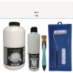 Cadence Mobilya Boyası - Multisurface H - 071 Çığ 2lt Ultimate Parlak Vernik 500 ml Saten Rulo Set